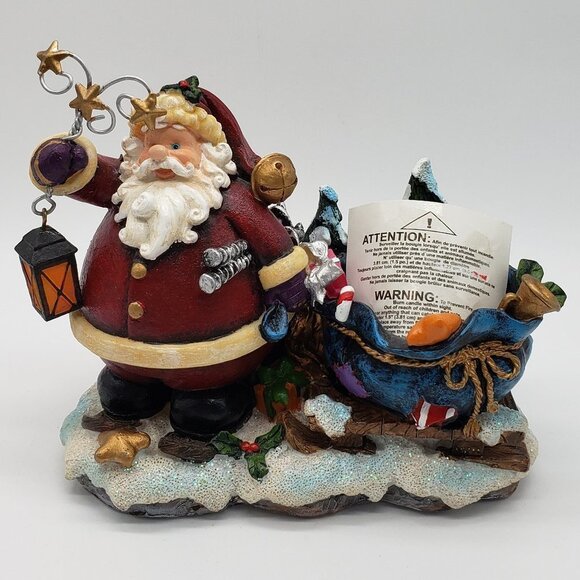Decorative Christmas Resin Santa Claus Votive or Tealight Candle Holder - Picture 4 of 11